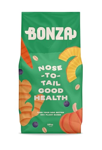 Bonza Veganes Hundefutter Trocken mit DHAgold, Kokosöl, Prä-& Probiotika und Omega-3 - Allergikerfreundlich Umweltfreundlich Hypoallergenes Hundefutter für Optimale Hundegesundheit - 2.5 kg Bonza Veganes Hundefutter Trocken mit DHAgold, Kokosöl, Prä-& Probiotika und Omega-3 - Allergikerfreundlich Umweltfreundlich Hypoallergenes Hundefutter für Optimale Hundegesundheit - 2.5 kg von Bonza