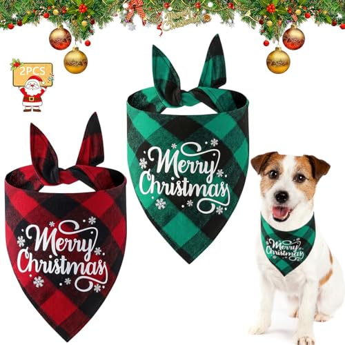 2 Stück Weihnachten Haustier Bandanas, Hunde Bandana, Hundehalstuch, Halstuch Hund, Hunde Geburtstag Bandana Lätzchen, Dreieck Haustier Lätzchen für Kleine und Mittlere Hunde Geburtstagsgeschenk (B) 2 Stück Weihnachten Haustier Bandanas, Hunde Bandana, Hundehalstuch, Halstuch Hund, Hunde Geburtstag Bandana Lätzchen, Dreieck Haustier Lätzchen für Kleine und Mittlere Hunde Geburtstagsgeschenk (B) von Booaee