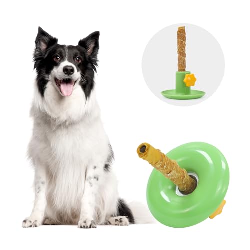 Booche Bully Stick Bolt für Hunde, Leckerli-Halter, hält den letzten Biss fest und verhindert Ersticken, Hundesicherheitsvorrichtung – Silikonabdeckung für Bodenschutz und Geräuschreduzierung (grün) von Booche
