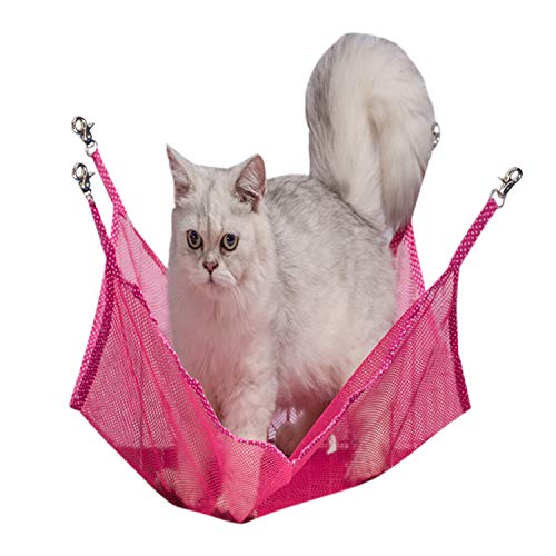 Boodtag Atmungsaktive Netz-Hängematte für Katzen, leicht, langlebig, Sommer, kühl, Haustierbetten zum Schlafen, Ausruhen und Spielen von Boodtag