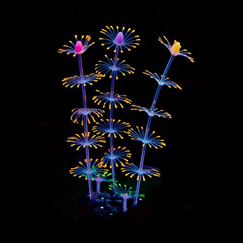 Boodtag Glowing Effect Silikon Künstliche Dekoration für Aquariumdirekte Simulation von künstlichem AquariumLandschaft von Boodtag