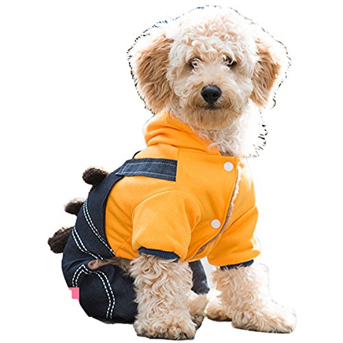 Boodtag Haustierkostüm Hundekleidung Faschingskostüm Outfit Herbst Winter Hoodie Mantel für Hunde und Katzen von Boodtag