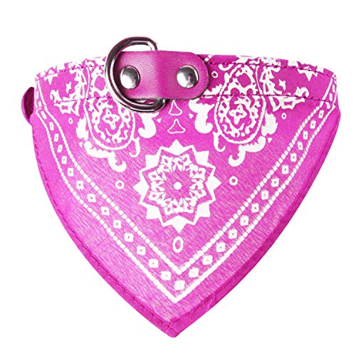 Boodtag Personalisierte Hundehalstücher, Bohemian-Druck, verstellbar, Dreieck-Halstuch, Katze, Welpen, Schals, Lätzchen (Rose, Größe XL) von Boodtag
