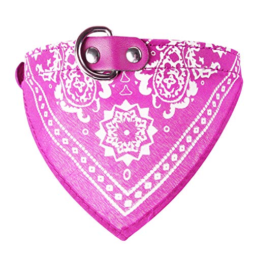 Boodtag Personalisierte Hundehalstücher, Bohemian-Druck, verstellbar, dreieckig, Halstuch, Katze, Welpen, Schals, Lätzchen (Rose, Größe S) von Boodtag