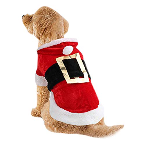 Boodtag Weihnachten Hunde Pullover Warm Strickpullover Haustier Bekleidung Haustier Kostüm Rentier Weihnachtsmann von Boodtag