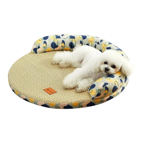 BooeDareno Sommer-Hundebett für kleine und mittelgroße Hunde, atmungsaktiv, kühlend, waschbar, Welpenbett, Zwinger, Haustierbedarf (60 cm) von BooeDareno