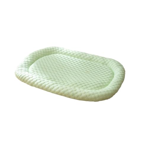 Kühlendes Sommer-Katzenbett, Eiskissen, Hunde-Schlafmatte für Welpen, Hunde, weich, rutschfest, Haustierzubehör (Grün, M) von BooeDareno