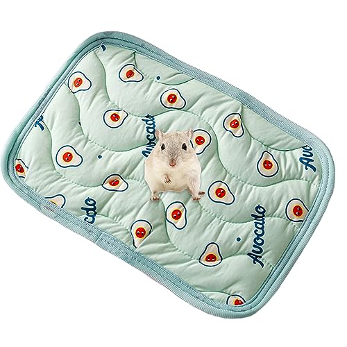 1 x rechteckiges kühlendes Sommerbett für Hamster, Igel, Eichhörnchen, Mäuse, Ratten, Eichhörnchen, Meerschweinchen und andere Kleintiere, grüne Avocado von Booge