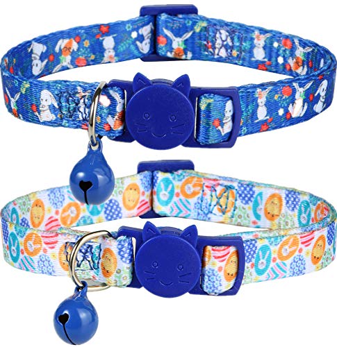 Blaues Katzenhalsband mit Glöckchen, 2 Stück von BoomBone