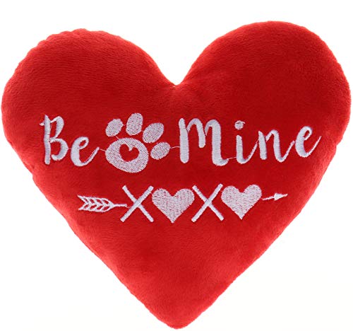 BoomBone Valentinstags-Hundespielzeug, rotes Herz-Welpen-Spielzeug und Plüsch-Spielzeug für kleine Hunde von BoomBone