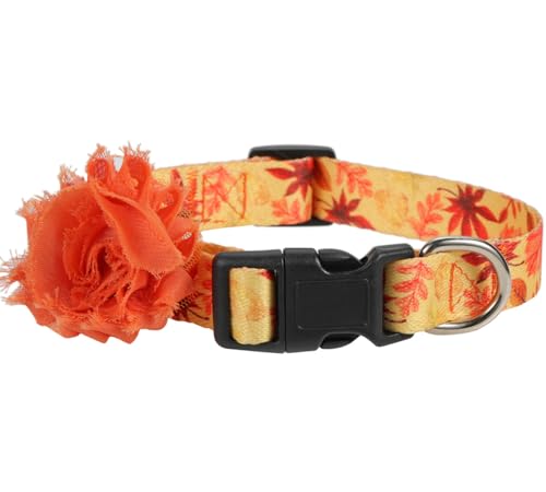 Hundehalsband mit abgesetzter Blume, Herbstmädchen-Hundehalsband-Anhänger von BoomBone
