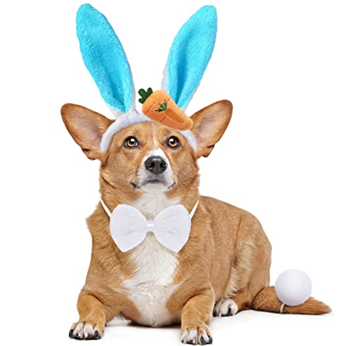 Hundehase Kostüm, Hasenohren für Hunde, Ostern Hund Fliege und Hasenschwanz von BoomBone