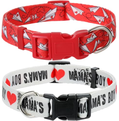 Valentines Hundehalsband für große Hunde, verstellbares Hundehalsband mit Schnellverschluss, 2,5 cm von BoomBone