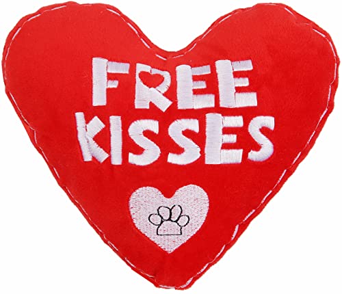 Valentines Hundespielzeug Plüsch Hund Quietschspielzeug Herz Hundespielzeug für kleine Medum Hunde von BoomBone
