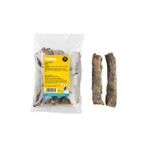 Boomy - Fish Delight Sticks - Natürliche Hundesnacks - Hundebonbons aus 100% Kabeljauhaut - 250g Boomy - Fish Delight Sticks - Natürliche Hundesnacks - Hundebonbons aus 100% Kabeljauhaut - 250g von Boomy