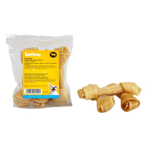 Boomy - Geknotete Bein - Hundesnacks aus 100% Rinderhaut - Natürlicher Kauknochen - Hundebonbons - 15cm - 2 x 3 Stück Boomy - Geknotete Bein - Hundesnacks aus 100% Rinderhaut - Natürlicher Kauknochen - Hundebonbons - 15cm - 2 x 3 Stück von Boomy