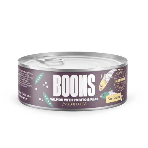 BOONS Erwachsener Hund Lachs Kartoffel Erbsen 10X 185GR Dose von Boons