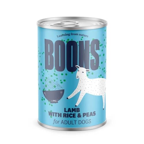 BOONS Erwachsener Hund Lamm Reis Erbsen 6X400GR Dose von Boons
