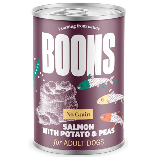 Ergänzungsnassfutter Boons für ausgewachsene Hunde Lachs Größe 400g Ergänzungsnassfutter Boons für ausgewachsene Hunde Lachs Größe 400g von BOONS