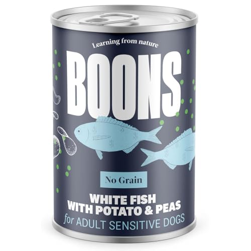 Ergänzungsnassfutter Boons für ausgewachsene Hunde Weißfisch Größe 400g Ergänzungsnassfutter Boons für ausgewachsene Hunde Weißfisch Größe 400g von BOONS