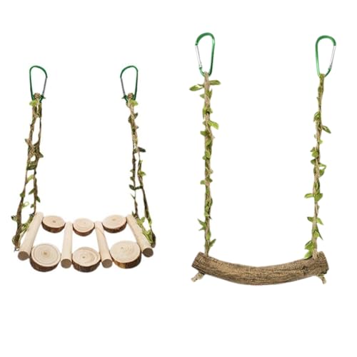 Booso Vogelkäfig-Schaukel, Landschaftsbau-Requisiten, Papageien-Schaukelspielzeug, Interaktive Kletterleiter, Anti-Kau-Ring Booso Vogelkäfig-Schaukel, Landschaftsbau-Requisiten, Papageien-Schaukelspielzeug, Interaktive Kletterleiter, Anti-Kau-Ring von Booso
