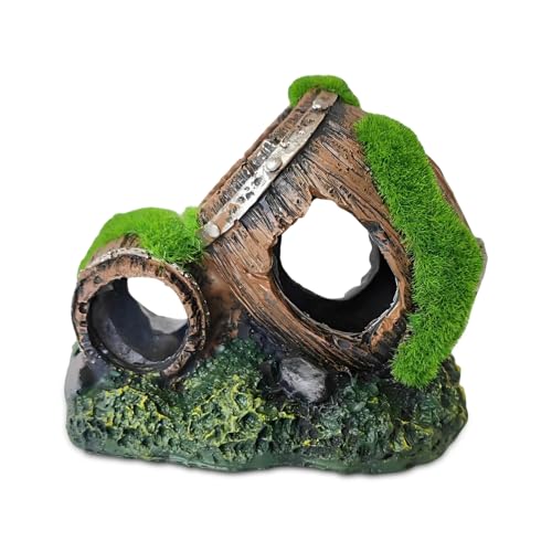 Bootoow Aquarium Deko, Simulation Moos Aquarium Dekoration,Harz Aquarium Fass Unterwasser Dekoration Höhle Landschaftsbau Doppelfässer Design Für Kleine Garnele, Fisch, Schildkröte Bootoow Aquarium Deko, Simulation Moos Aquarium Dekoration,Harz Aquarium Fass Unterwasser Dekoration Höhle Landschaftsbau Doppelfässer Design Für Kleine Garnele, Fisch, Schildkröte von Bootoow