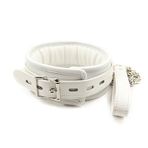 BROWOL Halsband gepolstert Weiß Fetisch SM Bondage Fesseln Einstellbar Erotik Halsbänder Leder SM Sex-Spielzeug BROWOL Halsband gepolstert Weiß Fetisch SM Bondage Fesseln Einstellbar Erotik Halsbänder Leder SM Sex-Spielzeug von BROWOL