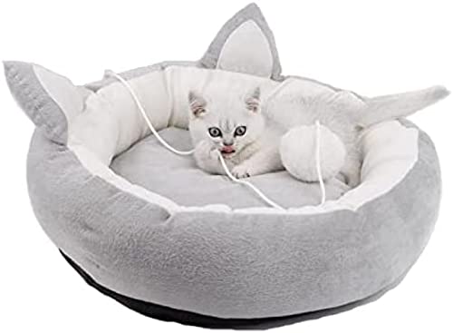 Rundes Donut-Haustierbett, Weiches Plüsch-Welpenbett Für Katzen Oder Kleine Hunde, Langlebiges, Waschbares Rundes Katzenbett, Abnehmbare, Waschbare Plüschkissenmatte, Rutschfeste Unterseite,Grau,M Rundes Donut-Haustierbett, Weiches Plüsch-Welpenbett Für Katzen Oder Kleine Hunde, Langlebiges, Waschbares Rundes Katzenbett, Abnehmbare, Waschbare Plüschkissenmatte, Rutschfeste Unterseite,Grau,M von Bor