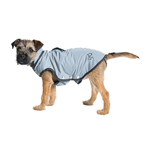 Border & Charle's Mantel Voll reflektierend Charlie für Hunde grau T13 Größe XL von Border & Charle's