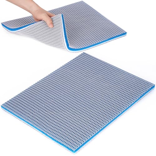 Aquarium-Filter-Medien-Schwamm-Pad, mehrschichtige Schaumstoff-Filterwatte für Aquarium-Filterzubehör (40 x 30 x 1,5 cm, 2 Stück) von Borlech