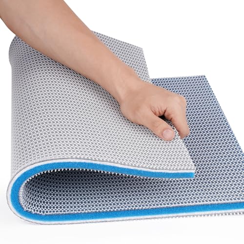 Aquarium-Filter-Medien-Schwamm-Pad, mehrschichtige Schaumstoff-Filterwatte für Aquariumfilter, Zubehör (60 x 40 x 1,5 cm) von Borlech