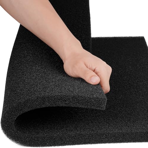 Aquarium-Filterschwamm-Pad, Filtermedien-Schaumstoffschwämme, Filterzubehör für Aquarien und Teiche (47 x 47 x 1,9 cm, 35 PPI, 1 Stück) von Borlech