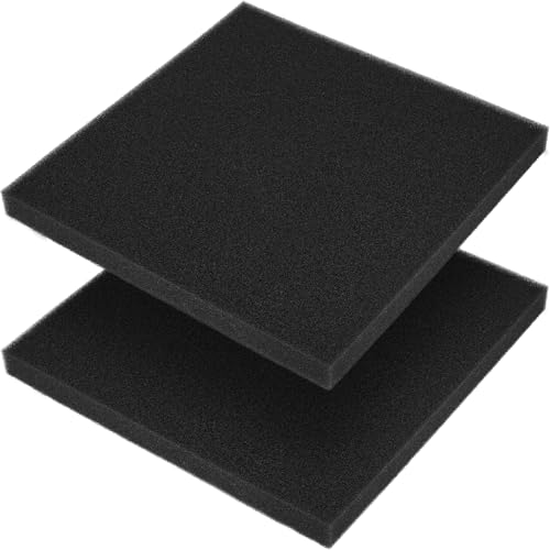 Aquarium-Filterschwamm-Pad, Filtermedien-Schaumstoffschwämme, Filterzubehör für Aquarien und Teiche (47 x 47 x 3,8 cm, 35 PPI, 2 Stück) von Borlech