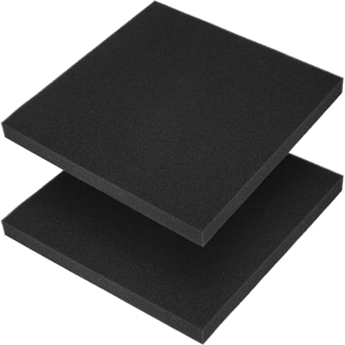 Aquarium-Filterschwamm-Pad, Filtermedien-Schaumstoffschwämme, Filterzubehör für Aquarien und Teiche (47 x 47 x 3,8 cm, 50 PPI, 2 Stück) von Borlech