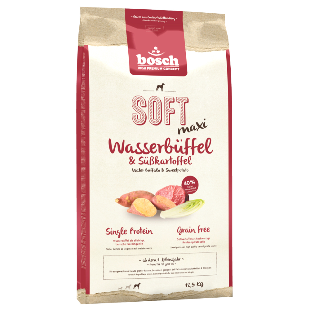 bosch HPC Soft Maxi Wasserbüffel & Süßkartoffel - 12,5 kg bosch HPC Soft Maxi Wasserbüffel & Süßkartoffel - 12,5 kg von Bosch HPC Soft