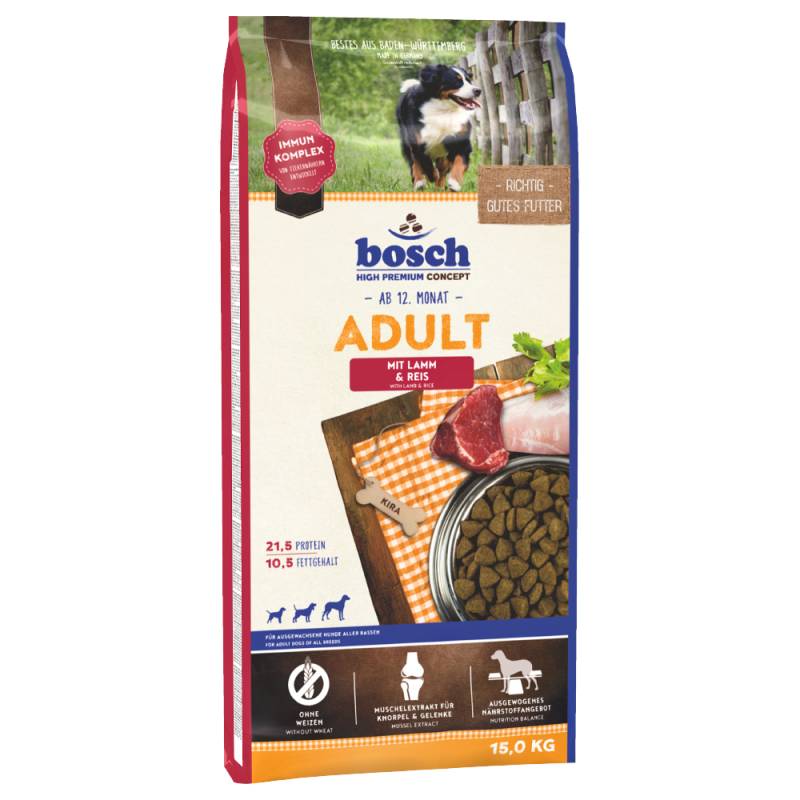 Bosch Hundefutter 2 x 15 kg Mixpaket - Sensitive Lamm & Reis / Adult Menue Bosch Hundefutter 2 x 15 kg Mixpaket - Sensitive Lamm & Reis / Adult Menue von Bosch High Premium concept