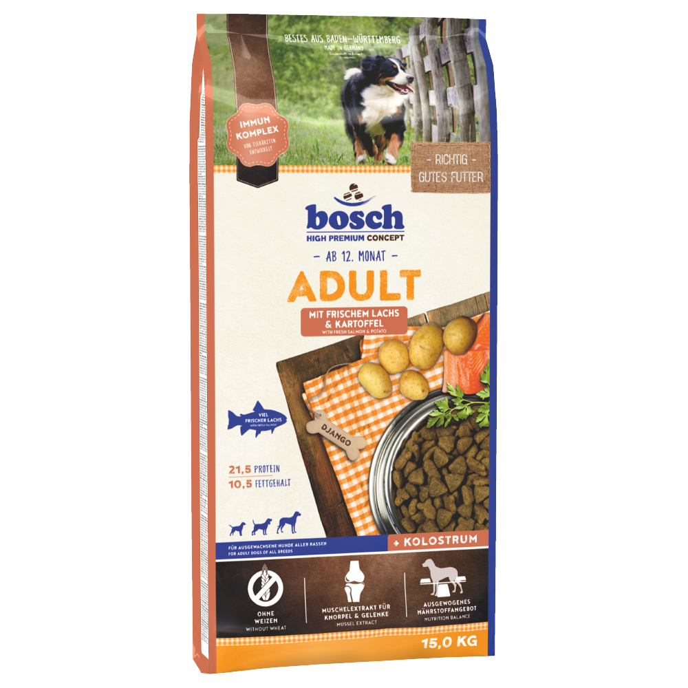 Bosch Hundefutter 2 x 15 kg Mixpaket - Geflügel & Hirse/ Lachs & Kartoffel von Bosch High Premium concept