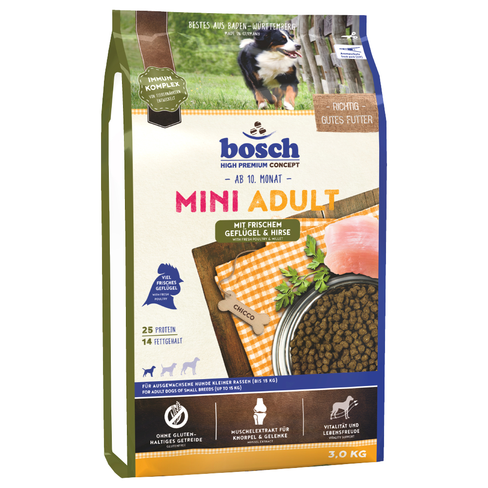 bosch Sparpaket (2 x Großgebinde) - Adult Mini Geflügel & Hirse (3 x 3 kg) von Bosch High Premium concept