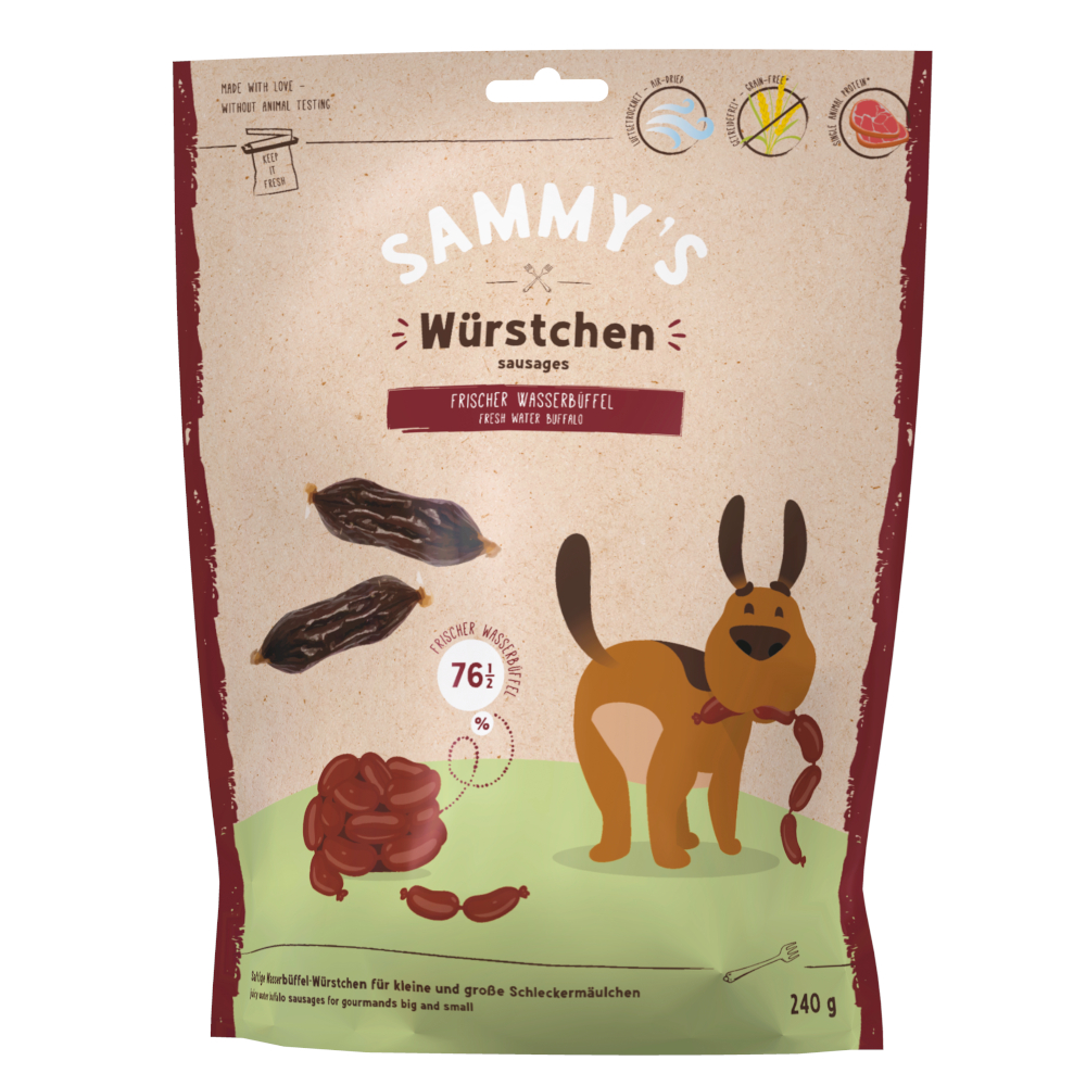 Sammy's Würstchen mit Wasserbüffel - Sparpaket: 6 x 240 g von Bosch Sammy`s Snack concept