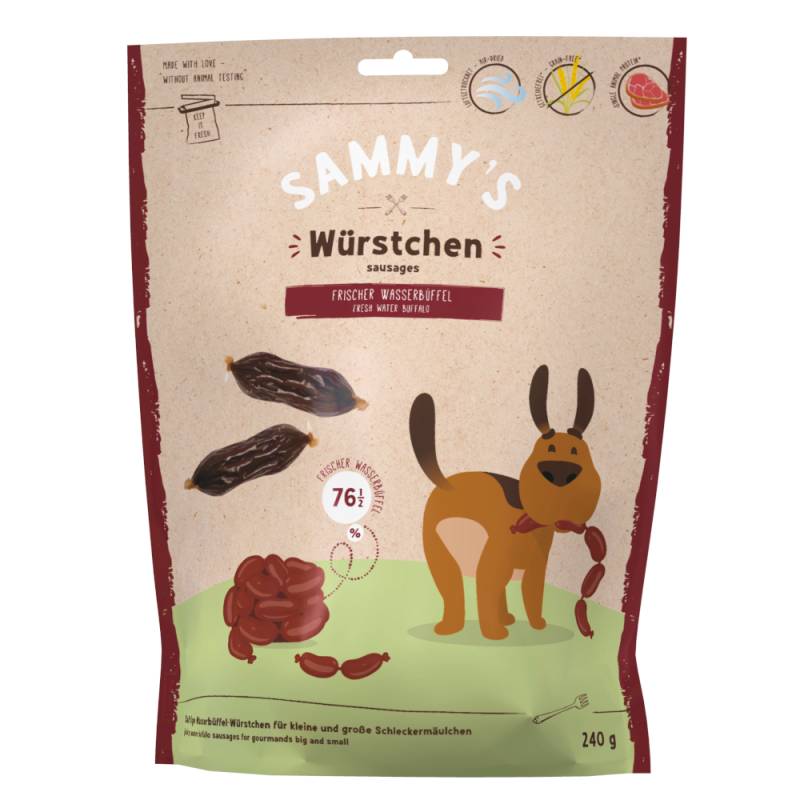 Sammy's Würstchen mit Wasserbüffel - Sparpaket: 12 x 240 g von Bosch Sammy`s Snack concept