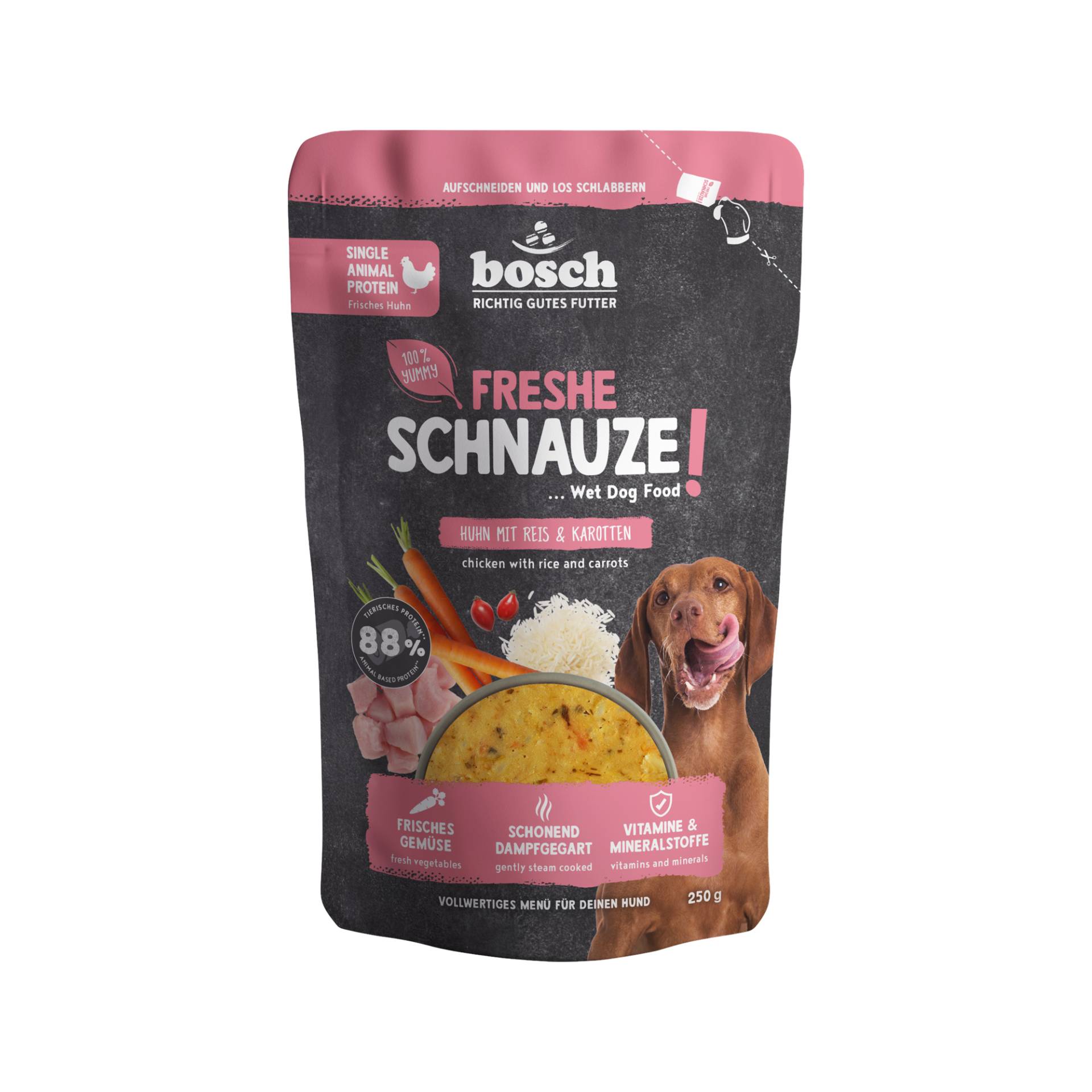 Bosch Freshe Schnauze - Huhn, Reis & Karotte - 8 x 250 g von Bosch