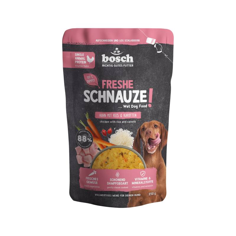 Bosch Freshe Schnauze - Huhn, Reis & Karotte - 8 x 250 g Bosch Freshe Schnauze - Huhn, Reis & Karotte - 8 x 250 g von Bosch