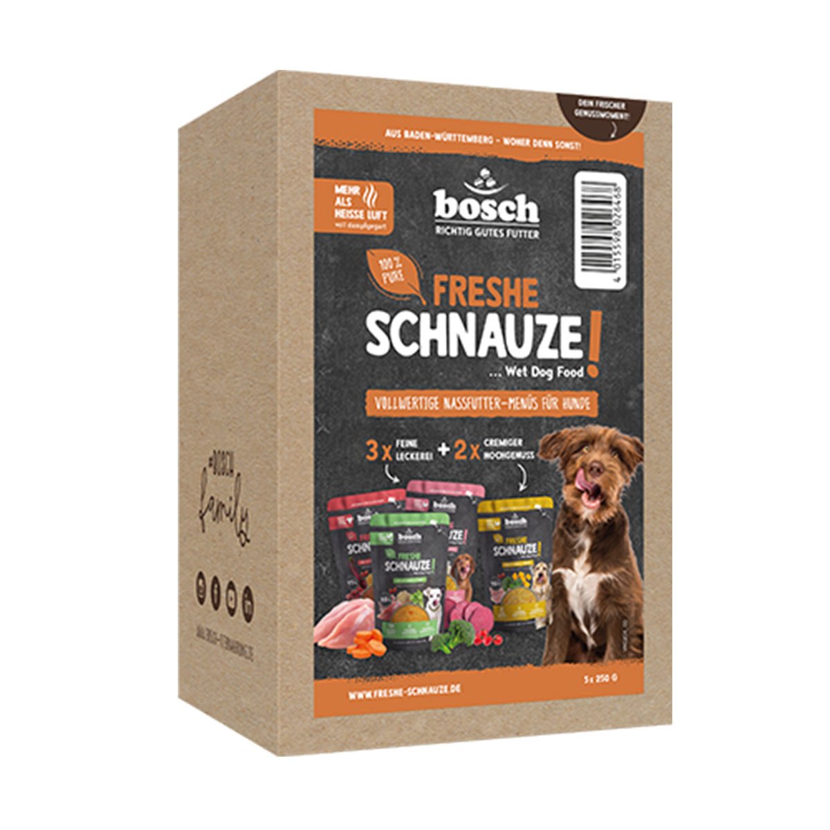 Bosch Freshe Schnauze Mixpaket Nassfutter 5x250 g Bosch Freshe Schnauze Mixpaket Nassfutter 5x250 g von Bosch