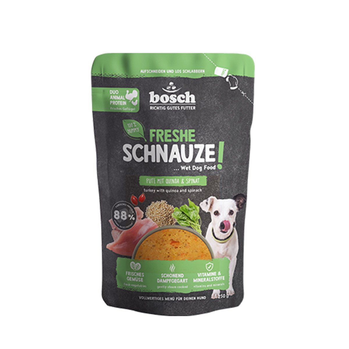 Bosch Freshe Schnauze Pute mit Quinoa & Spinat 8x250 g Bosch Freshe Schnauze Pute mit Quinoa & Spinat 8x250 g von Bosch
