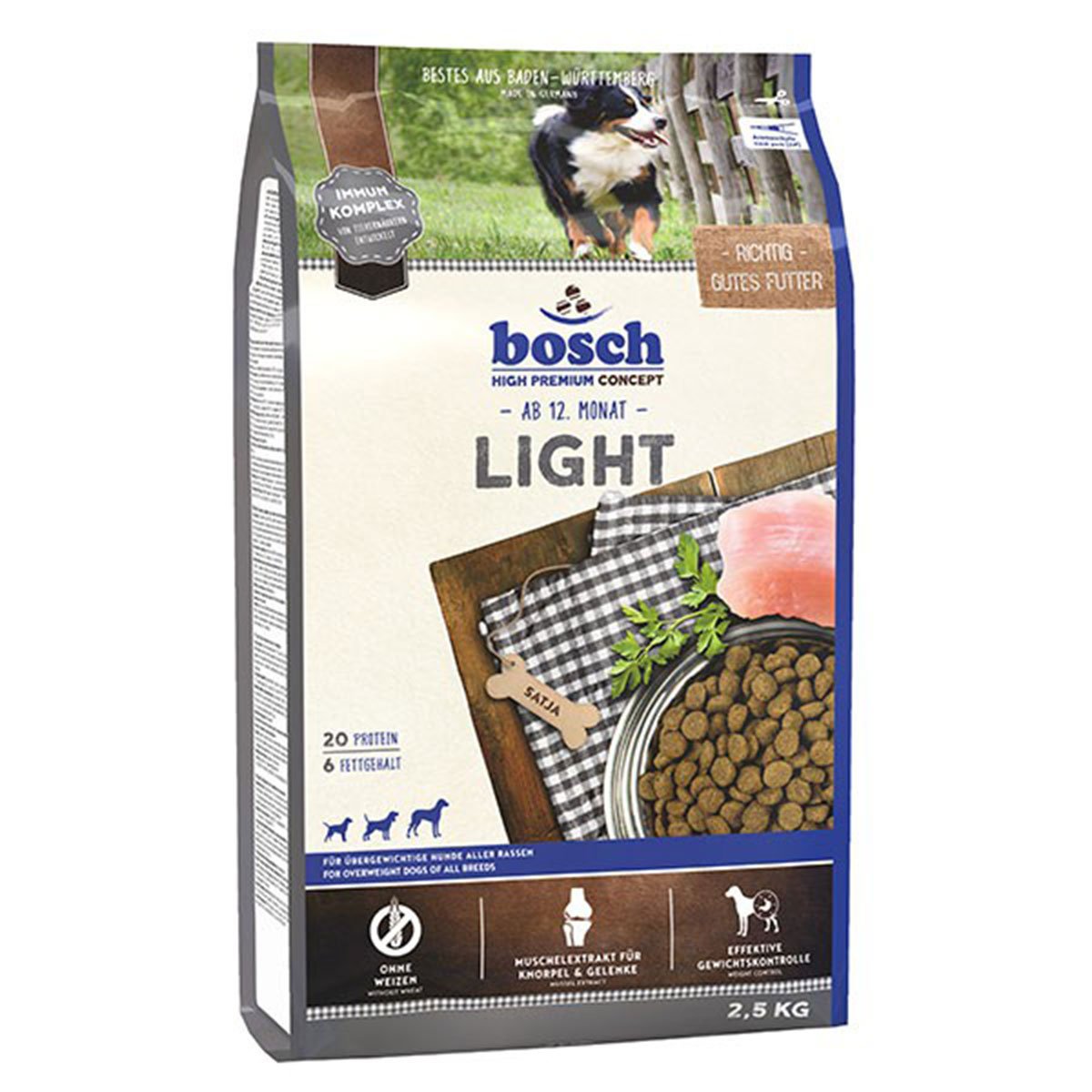 Bosch Hundefutter Light 2,5kg Bosch Hundefutter Light 2,5kg von Bosch