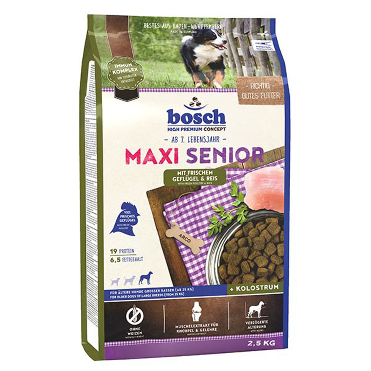 Bosch Hundefutter Maxi Senior Geflügel & Reis 2x12,5kg von Bosch