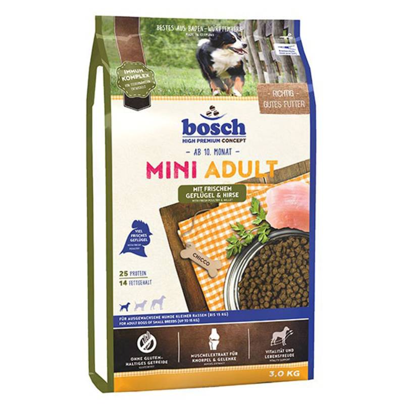 Bosch Hundefutter Mini Adult Geflügel & Hirse 3kg von Bosch