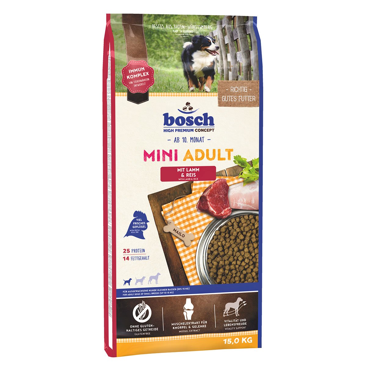 Bosch Hundefutter Mini Adult Lamm & Reis 15kg von Bosch