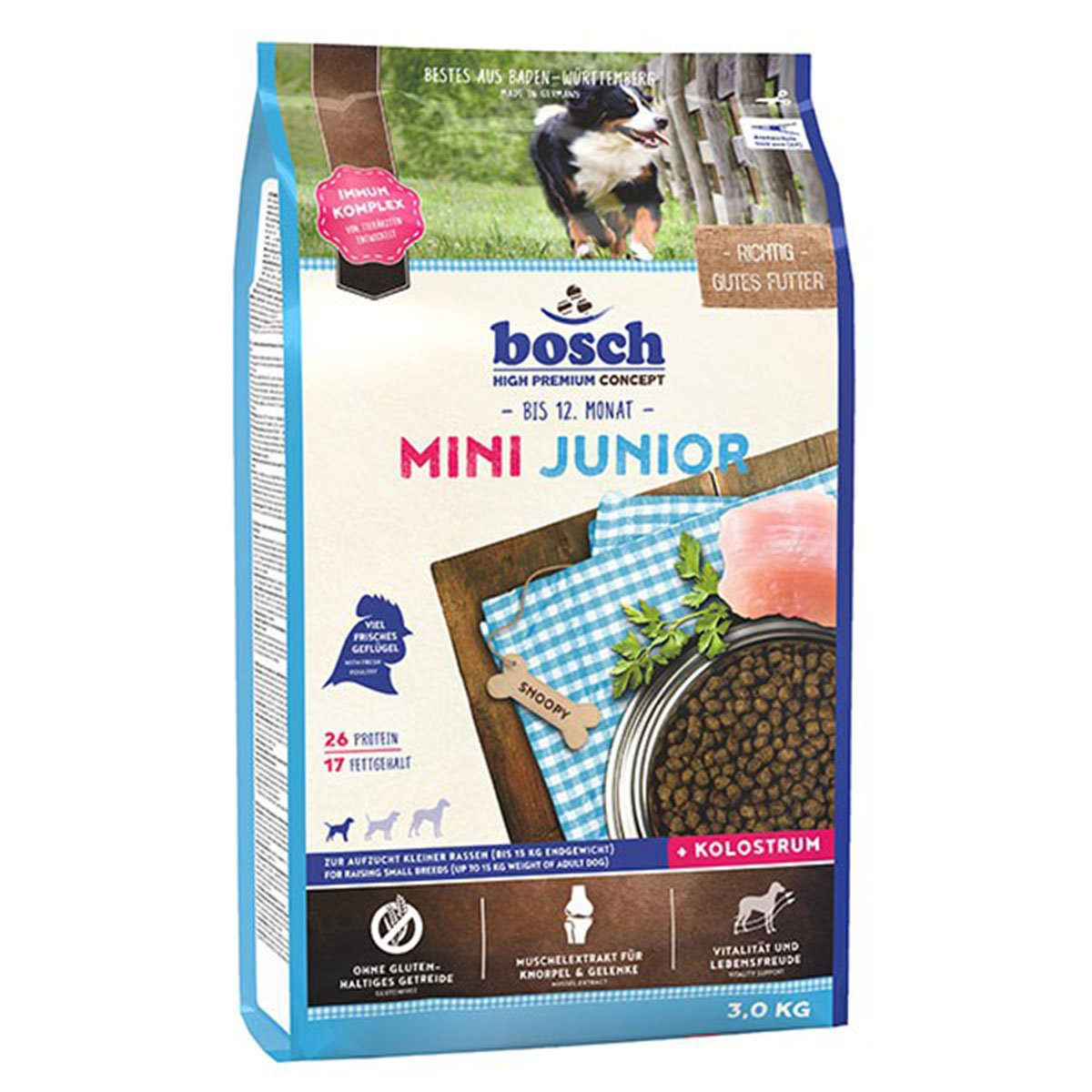 Bosch Hundefutter Mini Junior 3kg Bosch Hundefutter Mini Junior 3kg von Bosch