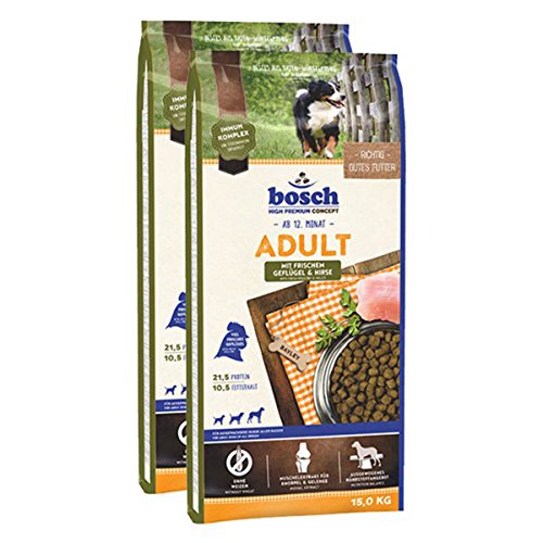 Bosch Hundefutter Verschiedene Sorten 2x15kg Geflügel & Hirse von Bosch